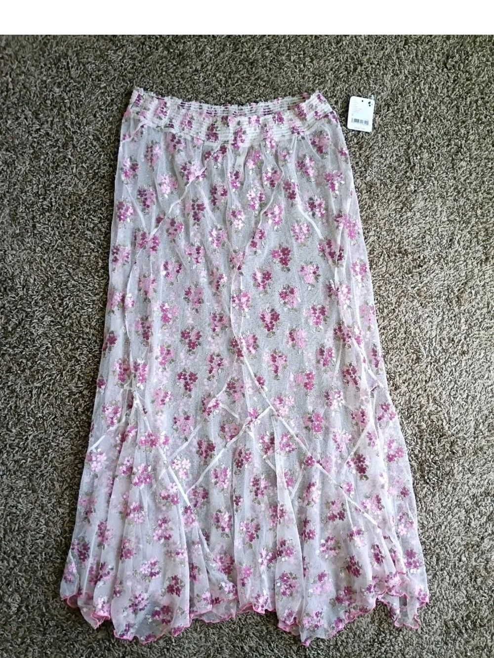 Free People Intimately Talk That Talk Half Slip S Ivory Combo